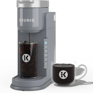 Keurig K-Iced Coffee Maker, Single Serve K-Cup Pod Iced Coffee Maker, With Hot and Cold Coffee Capabilities, Brews Any K-Cup Pod, Gray